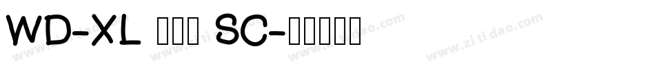 WD-XL 滑油字 SC字体转换